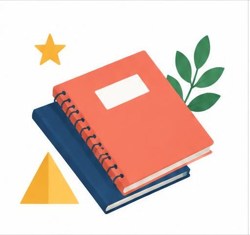 Ilustración de materiales escolares