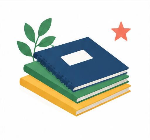 Ilustración de materiales escolares